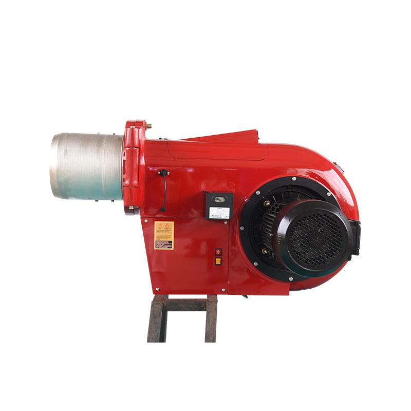 How does the integrated oil burner achieve efficient fuel utilization?